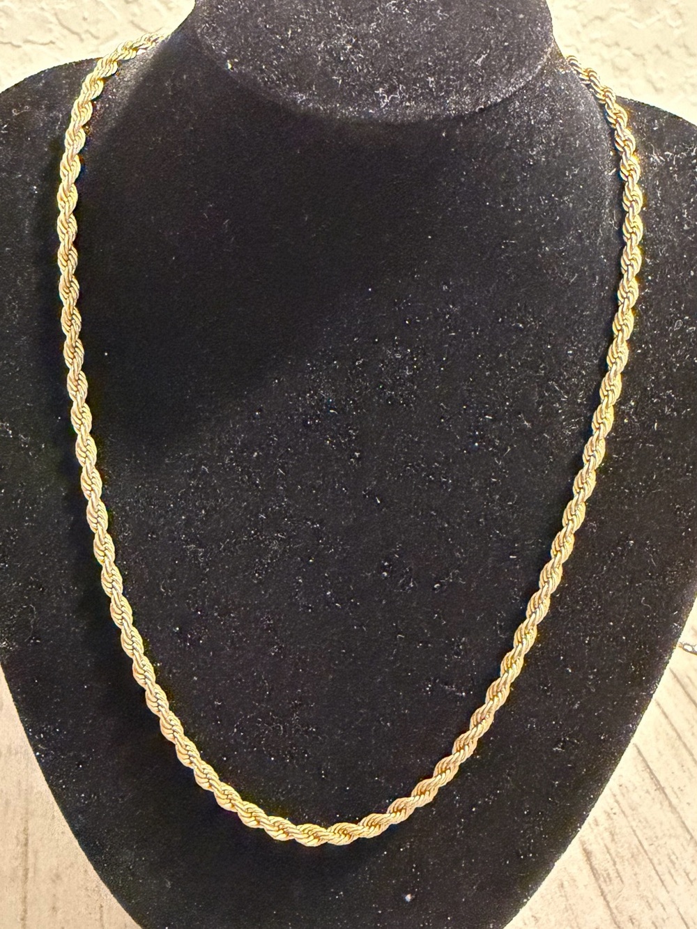 Trifari Shiny Gold Rope Necklace